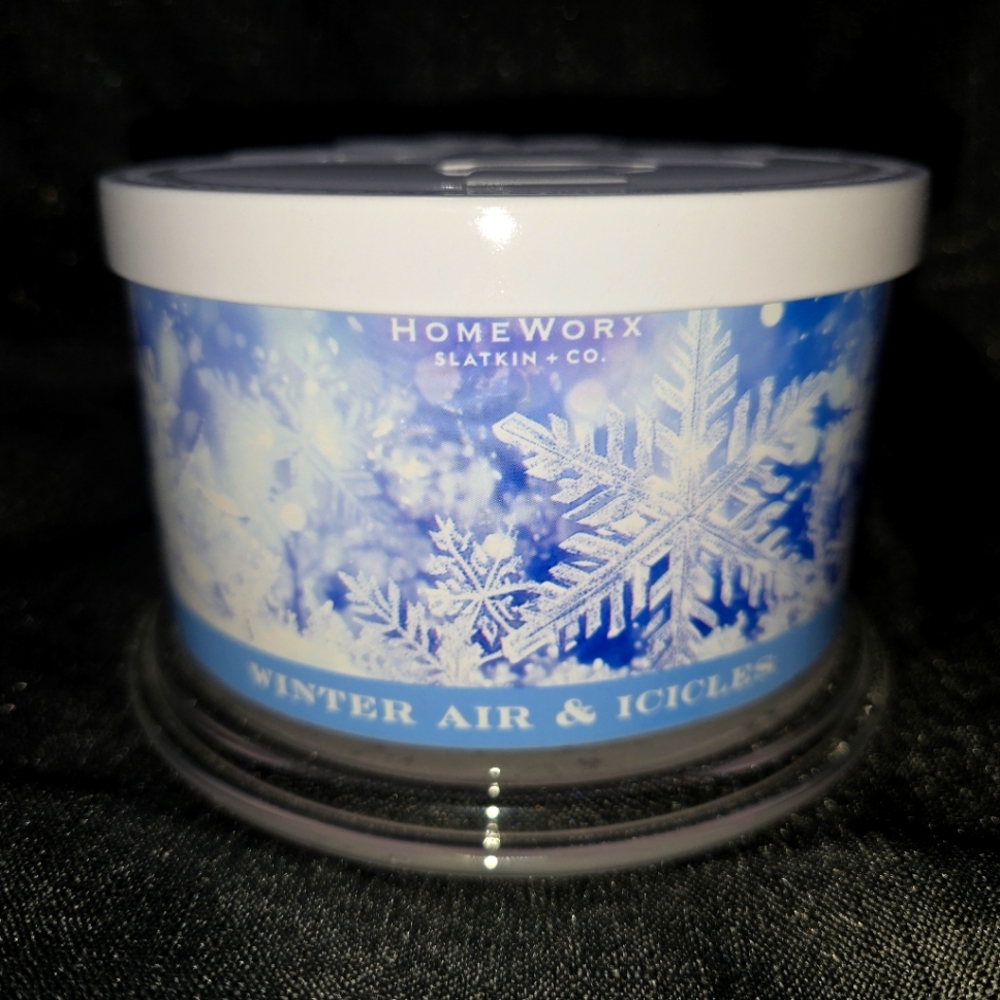 Homeworx Slatkin Winter Air & Icicles 4 Wick Candle